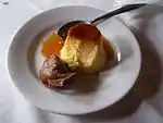 Crème caramel, a variant of a flan cake
