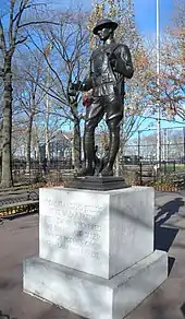 DeWitt Clinton Park in Manhattan also has a doughboy statue