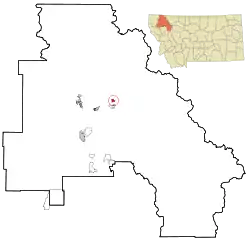 Location of Coram, Montana