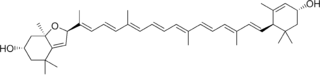 Skeletal formula of flavoxanthin