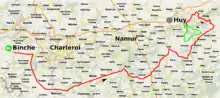 The route of the 2017 La Flèche Wallonne