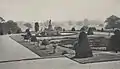 The East Parterre Garden circa 1900 showing the Flora Fountain undamaged