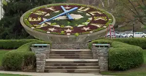 The floral clock near the Capitol building