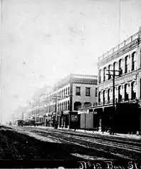 The Florida Times-Union (far right) in the 1880s.