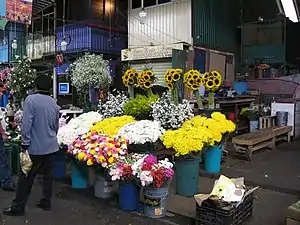 One of the flower stands in the Jamaica Market