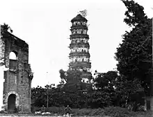 The Flowery Pagoda at the Temple of the Six Banyan Trees in 1863