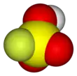 Spacefill model of fluorosulfuric acid