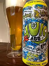 Image 56A can of Juicy Ass IPA from Flying Monkeys Craft Brewery in Barrie, Ontario, Canada (from Craft beer)
