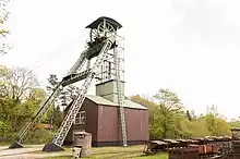 Steel headframe of Ottiliae shaft; Clausthal-Zellerfeld. This is the oldest still-existing headframe in Germany, built in 1876