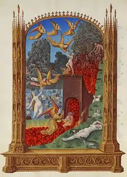 A fiery purgatory in the Très riches heures du Duc de Berry