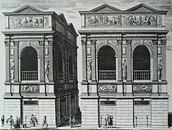 Front and side views of the Fontaine des Innocents in Paris (1546–1549) in its original form