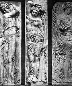 Stone reliefs of nymphsfrom the Fontaine des Innocents