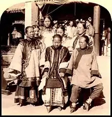 Women with bound feet, Beijing, 1900