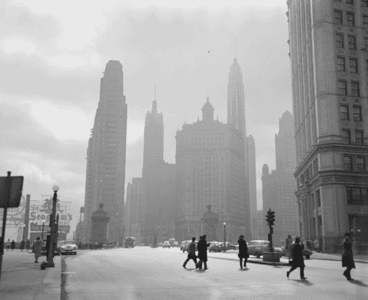 1951 photo with the Carbide & Carbon Building second from the left.