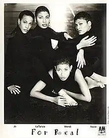 For Real, 1994.  L-R: Josina Elder-Epps, LaTanyia Baldwin, Wendi Williams, and Necia Bray-Gates.