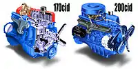 Schematic of Ford's 170 and 200 cid engines used in their automobiles from the early 1960s to 1980s