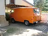 1961-1967 Ford Econoline cargo van (aftermarket wheels)