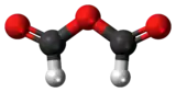 Ball-and-stick model of the formic anhydride molecule
