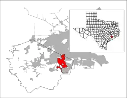 Location in Fort Bend and Harris counties in the state of Texas