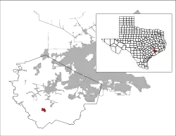 Location of Needville, Texas