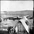 The camp of the 5th Pennsylvania Cavalry Regiment near the battlefield on October 29, 1864