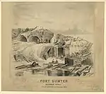 Ft Sumter View of entrance to Three Gun Bat'y December 9, 1863