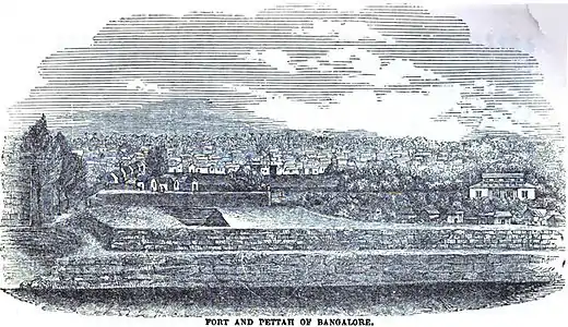 Fort and Pettah of Bangalore (p. 139, 1849)