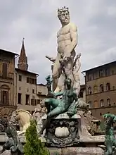 Fountain facing Neptune's face.