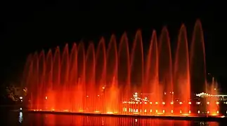 Fountains at Mellat Park.