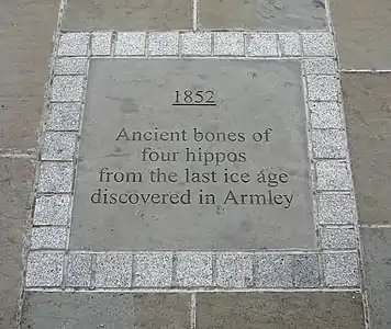 Pavement plaque, Town Street, Armley