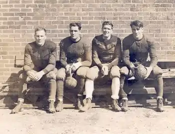 Four ΣΧ All-Americans in 1929: l to r: Joesting, Gibson, Martineau and Nagurski