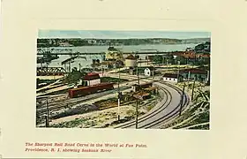 Fox Point railroad curve; this is where the PW&B would cross over the East Junction Branch