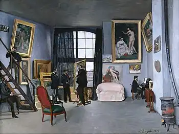 Bazille's Studio by Frédéric Bazille, 1870
