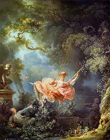 The Swing; by Jean-Honoré Fragonard; 1767; oil on canvas; 81 x 64 cm; Wallace Collection (London)