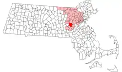 Location in Massachusetts