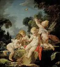 Putti with Birds, c. 1730–1733, Honolulu Museum of Art