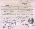 France: visa issued in 1993
