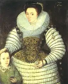 Frances Walsingham, Countess of Essex, and her son Robert, later 3rd Earl of Essex, 1594