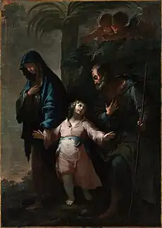 The Holy Family returns to Nazareth from Egypt