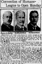 Newspaper article, 1920