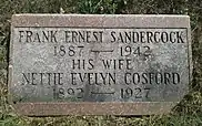 Frank Ernest Sandercock grave marker