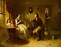 Frank Stone - The Proposal - Victorian Era Painting