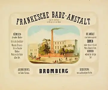 1928 advertising for the Franke bath house