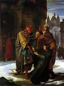 The Reconciliation of Emperor Otto I with his brother Heinrich in 941 in Frankfurt am Main (1840) by Alfred Rethel
