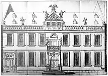 Emperor Charles' residence Palais Barckhaus at Zeil, where he resided in exile (1711)