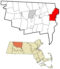 Location in Franklin County in Massachusetts