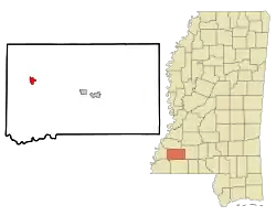 Location of Roxie, Mississippi