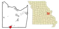 Location of Sullivan, Missouri