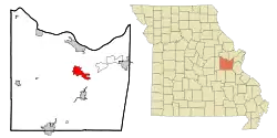 Location of Union, Missouri
