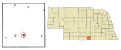 Location of Franklin, Nebraska
